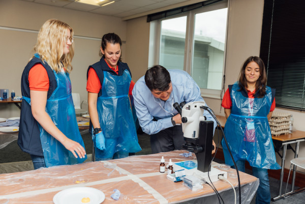 Hands-on activity at the Hatchery School