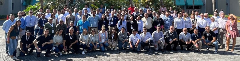 Group photo of participants outside the venue